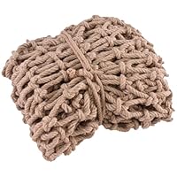 Hanfseilnetz für Sicherheit und Dekoration, Strickleiter für Kinder und Haustiere, Vielseitiges Seilnetz, Baumhausklettern, Kindersicherheitsnetz, Treppen(Size:0.5mx6m(1.6x19.6ft),Color:Diamond Mesh)