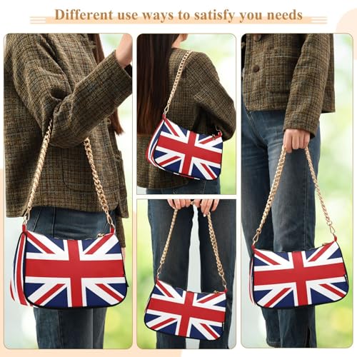 Chain Shoulder Bag Hobo Tote Handbag Mini Clutch Purse con cierre de cremallera para mujeres miniatura 6