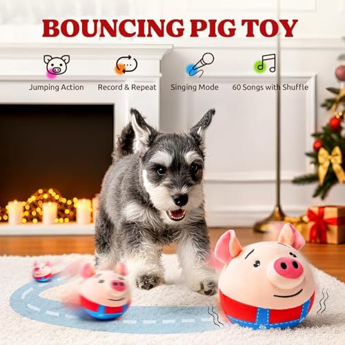 Aktiv Bewegliches Haustier Plüschtier, Sprechendes Bewegliches Hundespielzeug, Interaktives Hundespielzeug, Shake Bounce Langeweile Spielzeug, Hundetrainingsball Haustier Bissfestes Spielzeug für