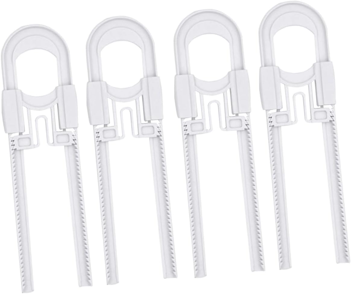 4Pcs Child Safety Strap Locks Adjustable U-Shaped Child Safety Locks,Cabinet Locks for Babies, Multifunctional Cabinet Handle Lock for Drawers for Drawer, Cabinets, Gate, Furniture Doors