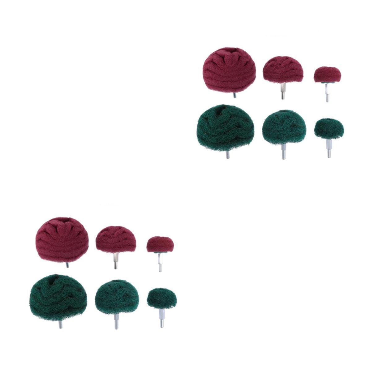 2 Set Lucidatura Per Trapano Lucidatura Mola Abrasiva Accessori Per Utensili Rotanti Testa Abrasiva Tampone Abrasivo Rosso 6 pezzi*2