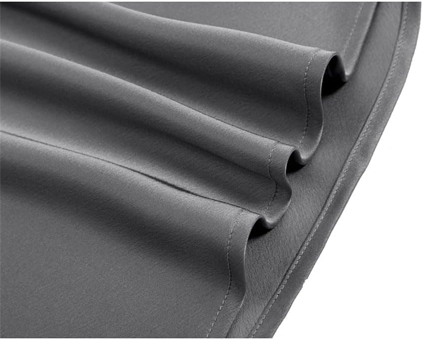 Women's Solid Satin Midi Skirt with Slit Elastic Waist A Line Office Skirt3