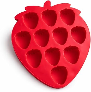 Çilek Şekilli Silikon Kalıp – Çikolata, Buz, Şeker ve Jelly Kalıbı | Yapışmaz, Esnek, Gıda Sınıfı Silikon