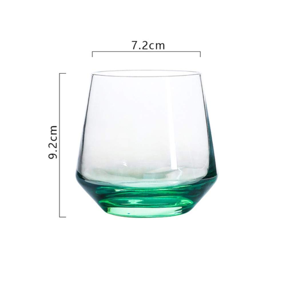 CXK Vasos arcoíris Cristal de Cerveza Plateado Copa de Vino Vaso de Agua de Vidrio Bar Copa de Vino, 7 Piezas