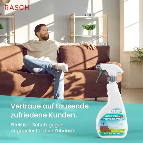 RASCH HOME DEFENDER® Ungezieferspray [500ML] - Ungeziefer Spray für die Wohnung - Ungezieferabwehrspray - Insektenspray - Insektenschutzspray - Insekten & Ungezieferraumspray