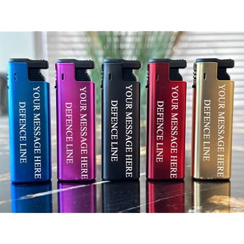 Limited Edition - Deep Laser Engraved Personalised Metal Jet Lighter - Engraving Included for Birthdays, Anniversaries, Weddings and Valentines (Blue) Cover