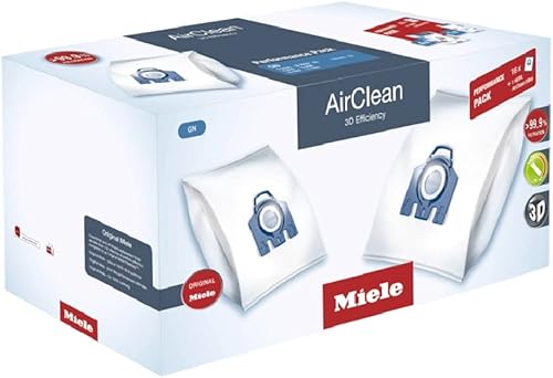 Miele Paquete de rendimiento original AirClean 3D GN Bolsas para aspiradoras, 16 bolsas, 1 filtro HEPA disponible en Yaxa Peru