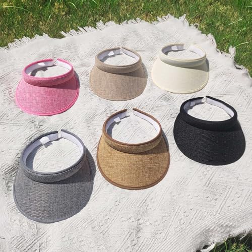 Image of 3 Pieces Clip On Visors Women Men Visor Sun Hats Hat Outdoor Sports Golf Beach Travel Tennis Cap