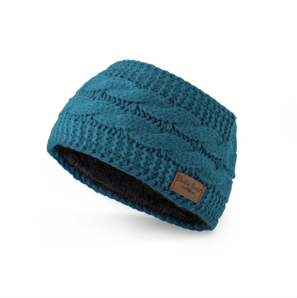 Britt's KnitsCable Knit Warm Plush-Lined Headwarmer One Size