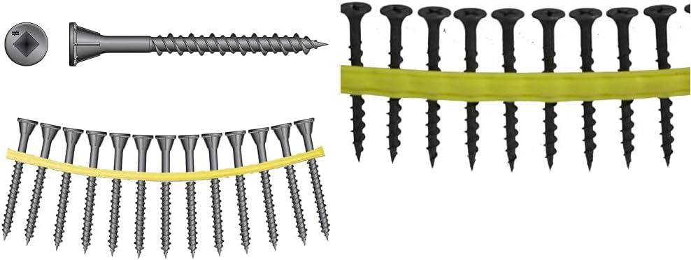 QuikDrive WSHL134S7#7 x 1-3/4 Subfloor Screw 2000ct & Quik Drive DWC158PS Drywall Screws 1 5/8-Inch Bugle Head, Sharp Point with Gray Phosphate Coating