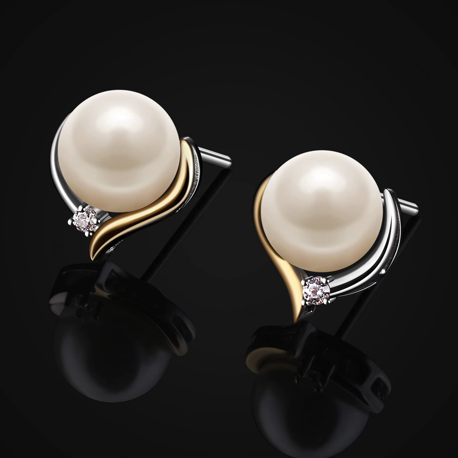Jewlldeen Orecchini da Donna Argento 925 con Perle Cuore Regali di Gioielli Regalo per Donna/Mogli/sorelle