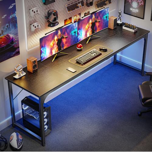 Image of Huuger Computer Desk, 86.6 Inch Home Office Desk