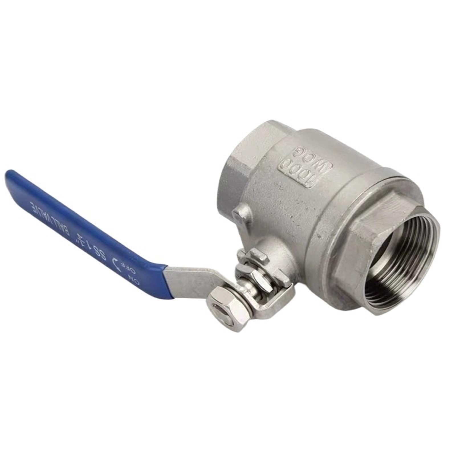 Sahul Women's One Color 1Pc Ss304 Stainless Steel 2-Piece Full Port Ball Valve, Dn8-Dn50, Sanitary Thread, Vinyl Handle For Water/Liquid/Gas(Dn32)