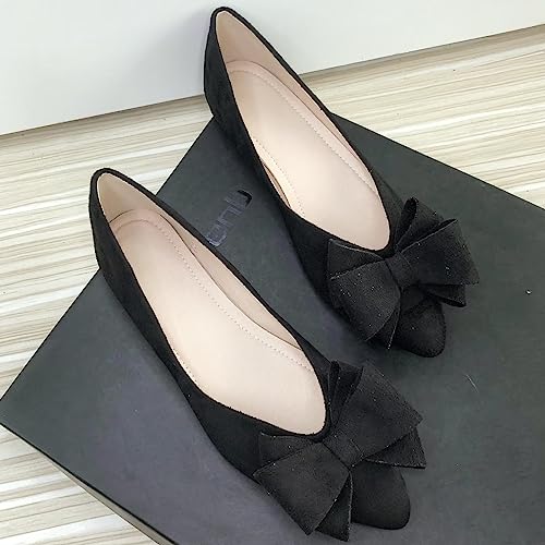 INEELUYI Ballets Flats for Women Pointy Toe Slip on Sweety Bowite Bowknot Comfortable Wedding Dress Flat Shoes2