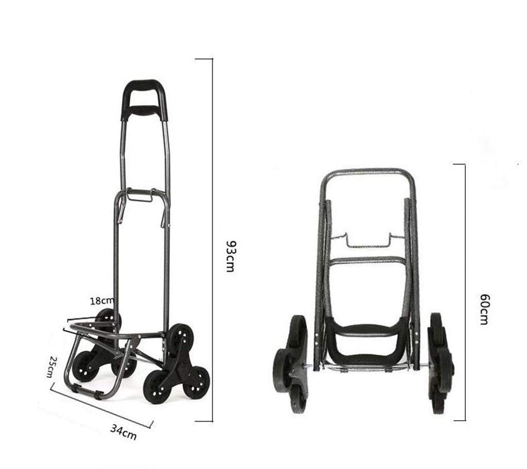 Wielofunkcyjny wózek wspinaczkowy na schody, przenośny, składany wózek na zakupy dla seniorów, lekki La, wózek ręczny do łatwej podróży i transportu artykułów spożywczych