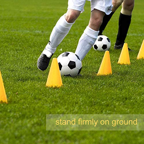 10 St¨¹ck Fu?ball Marker PE Verkehrskegel f¨¹r Sporttraining Kinder Heim Gym Training Utensilien Gelb