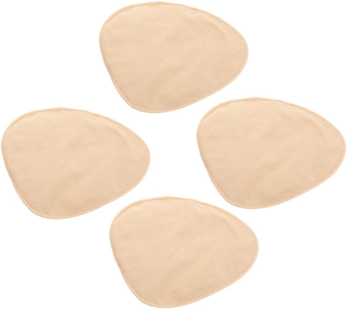 4pcs Nipple Covers for Sports Prosthesis Protective Bag Breathable Breast Pocket Post Protective Cover Khaki