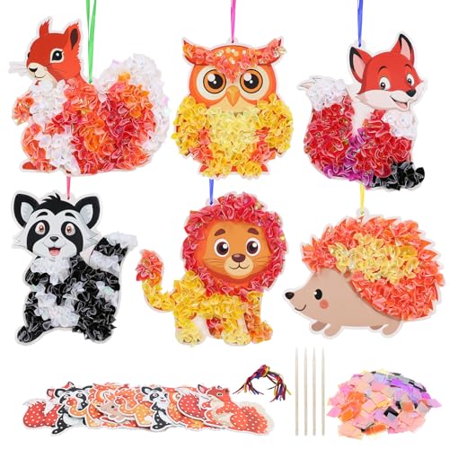 Fennoral 12 Pack Fall Craft Kit for Kids Make You Own Fall Animals...