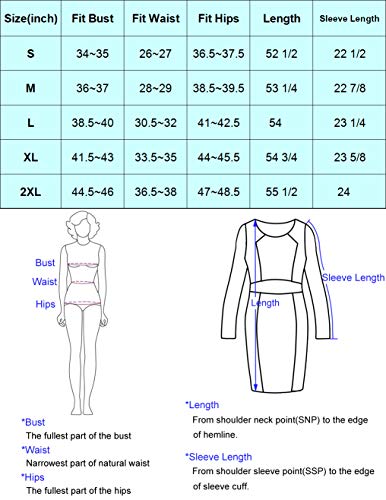 Women Long Sleeve Casual Maxi Long Dress with Pockets Size M,Black