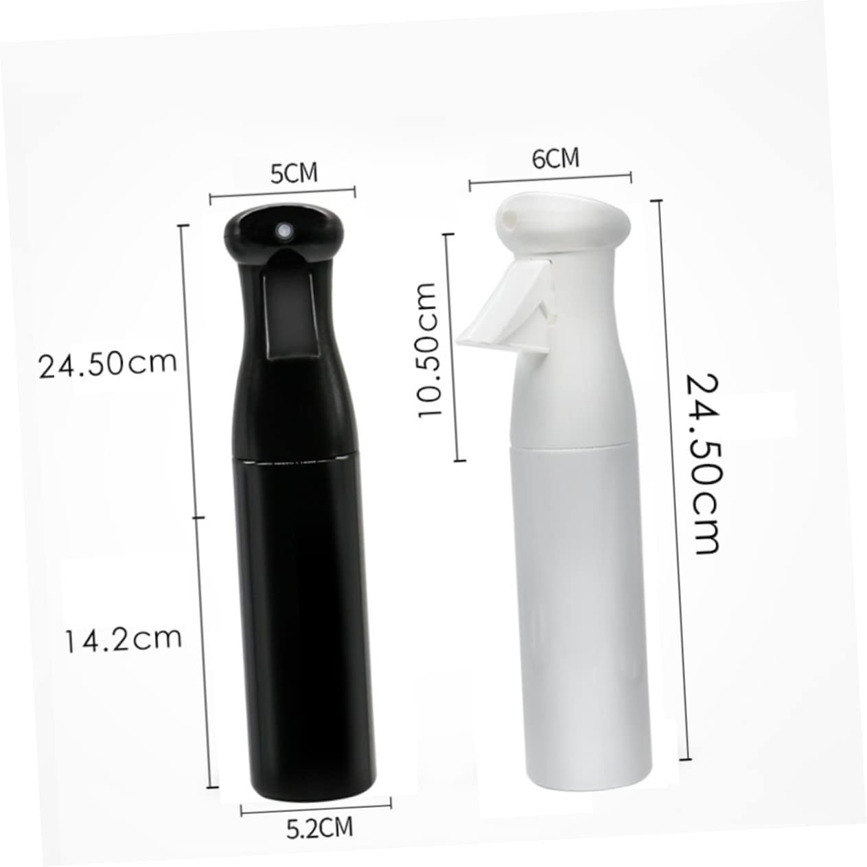 3 Stück-pack Handsprühflasche aus Glas mit Großem Fassungsvermögen, Schwarz