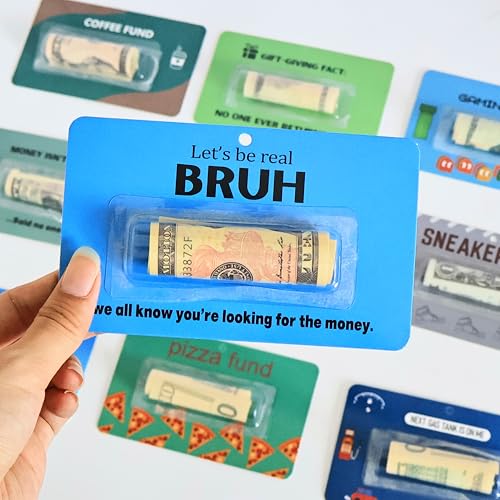 virsomier 9pcs Funny Cash Gift Cards - Money Holder for Gifting Cash Checks - Give Cash as a Gift for Birthday Holiday Graduation Christmas and Easter (Blue)