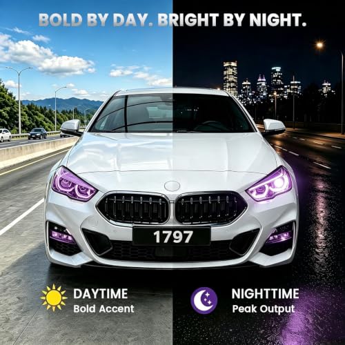 Image of 1797 Car Light Tint Film 12 inchx48 inch Headlight Taillight Vinyl Wrap Purple