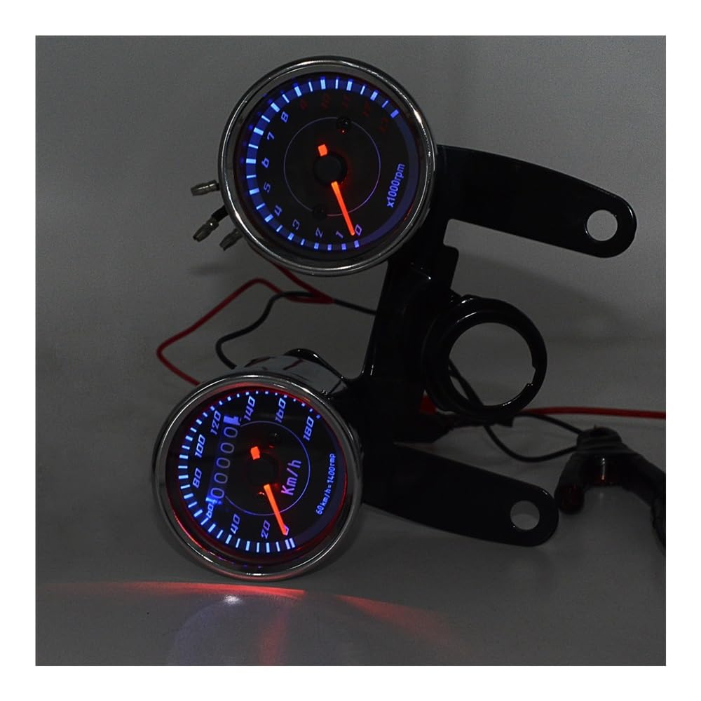 Contagiri contachilometri Contachilometri Per Motocicletta Contagiri Contachilometri Retroilluminato A LED Contagiri E Contagiri Tachimetro Indicatore Universale