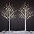 LIGHTSHARE 8 Feet 132L LED Birch Tree Lights, Pack of 2, Warm White, for Holiday Party and Christmas Decoration, Indoor and Outdoor Use