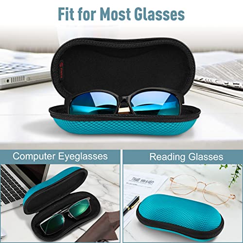 Image of FINTIE Sunglasses Case, Hard EVA Shell Shockproof Sport Glasses Case with Metal Carabiner Travel Zipper Eyeglasses Holder