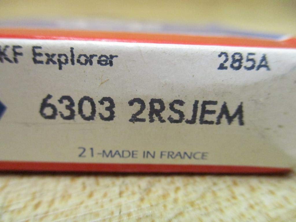 SKF 6303 2RSJEM 17 X 47 X 14 MM, Ball Bearing, DEEP Groove, Double Sealed, Radial, Single Row