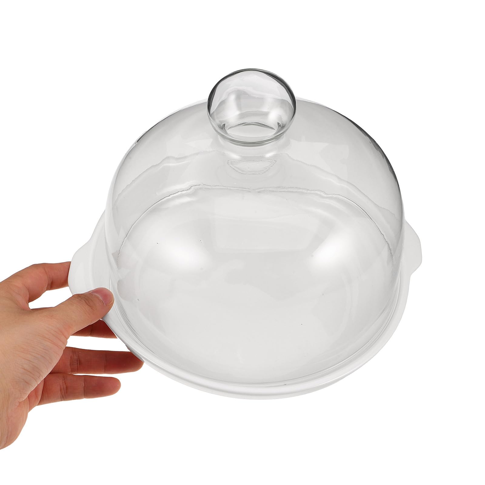 Tapadera para Microondas de Vidrio Transparente para Platos de Cerámica con Protección contra Salpicaduras y Aislamiento Térmico Adecuado para Uso en Cocina Familiar