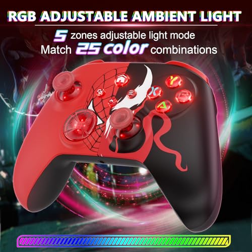 Image of Dinosoo RGB Bluetooth Gamepad with 4 Motors, Turbo & Macro for Xbox X|S /One /PC - 3.5mm Jack
