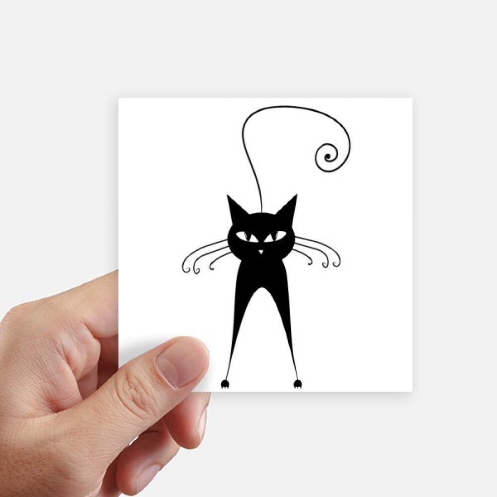 Autocollant chat noir pour masquer les rayures de valise et personnaliser un pc portable terne
