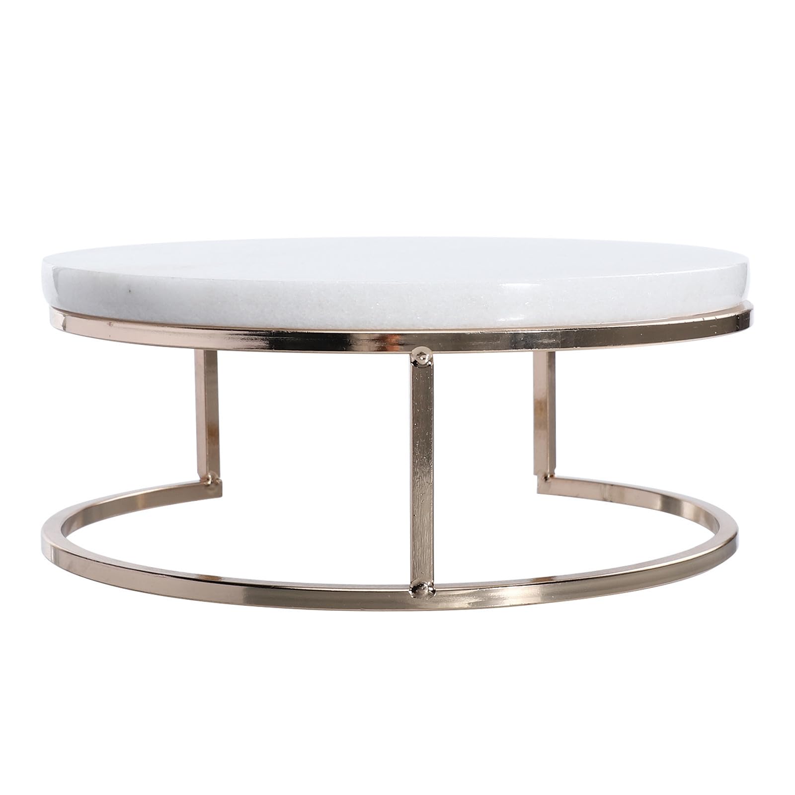 SEWACC Présentoir à Gâteaux en Marbre, Support à Gâteau Stable, Plateau à Gâteau de Mariage, Blanc, Base Épaisse Élargie, Métal, Réutilisable et Facile à Nettoyer, pour Cupcakes et