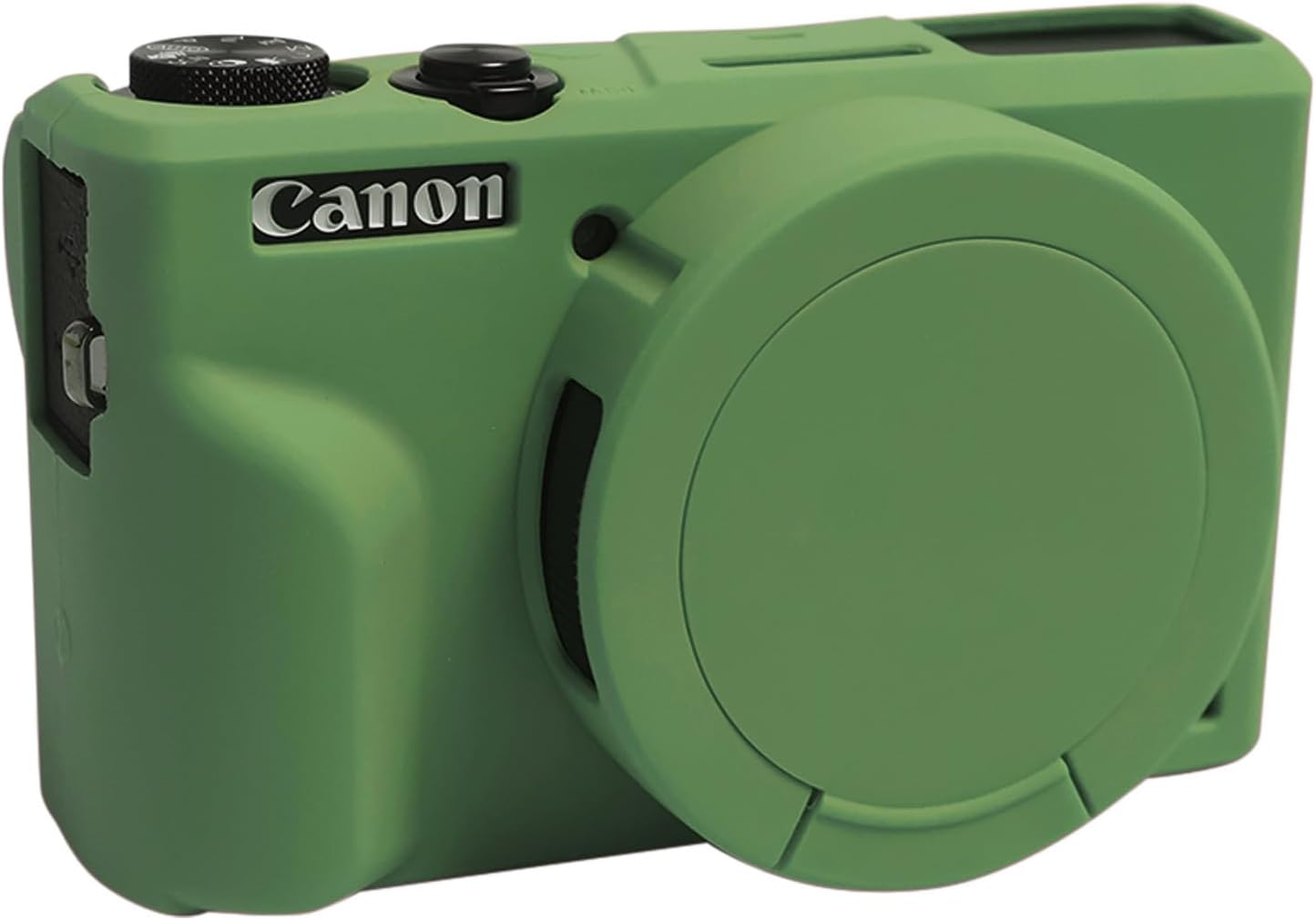 Easy Hood Case for Canon Powershot G7 X Mark III Digital Camera, Soft Silicone Protective Cover with Removable Lens Cover for Canon Powershot G7X Mark III DSLR Camera (Green)