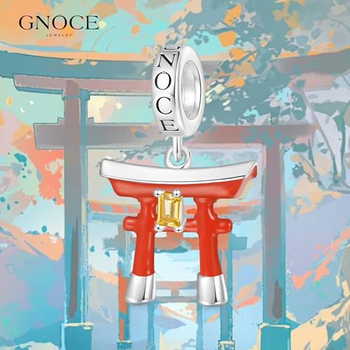 Image of GNOCE Japanese Charm Bead Silver Plated Pendant Dangle Charms fit Bracelet Jewelry Gift for Women
