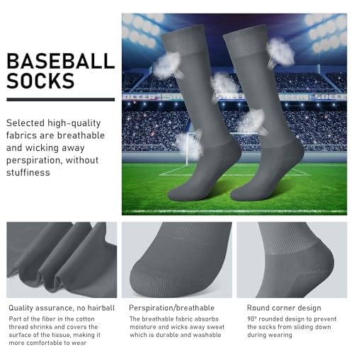 Image of Zhanmai Baseball Belt and Socks Combo, Adjustable Elastic Belt and Softball Socks, Multiple Sizes for Youth Boys Girls, Adult