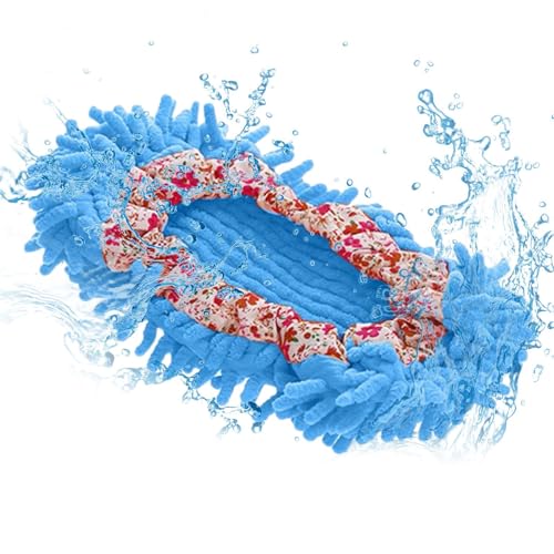 Cubiertas de piso de microfibra - Zapatos para quitar el polvo perezosos | Herramienta de zapatillas de trapeador reutilizables lavables para baño, cocina, sala de estar, madera dura, azulejos, uso la
