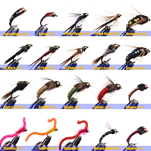 Wifreo Fly Fishing 54 Nymph Flies Assortment Bh Wet Fly For Trout Flyfishing With Waterproof Fly Box thumb #1