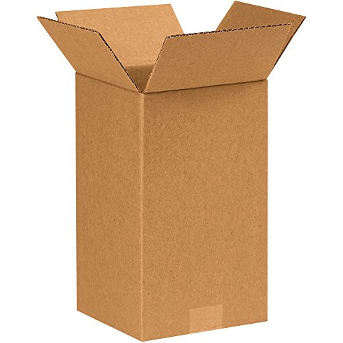 Image of PARTNERS BRAND 7x7x12 Tall Corrugated Boxes, Tall, 7L x 7W x 12H, Pack of 25 | Shipping, Packaging, Moving, Storage Box for Home or Business, Strong Wholesale Bulk Boxes
