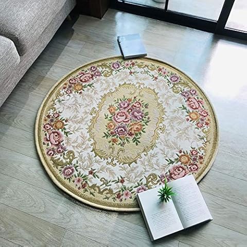 JinSui Alfombra Redonda Jacquard Floral Cover