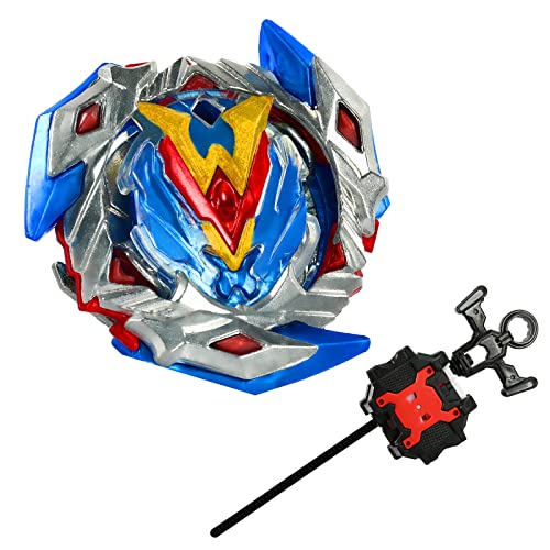 Toupie Bey Blade, Bey Blade Burst Quadrive Toupie Metal Fusion avec Lanceur Starter Gyro de Combat Jouet Set Cadeaux pour Enfants (1 Set-Blue)