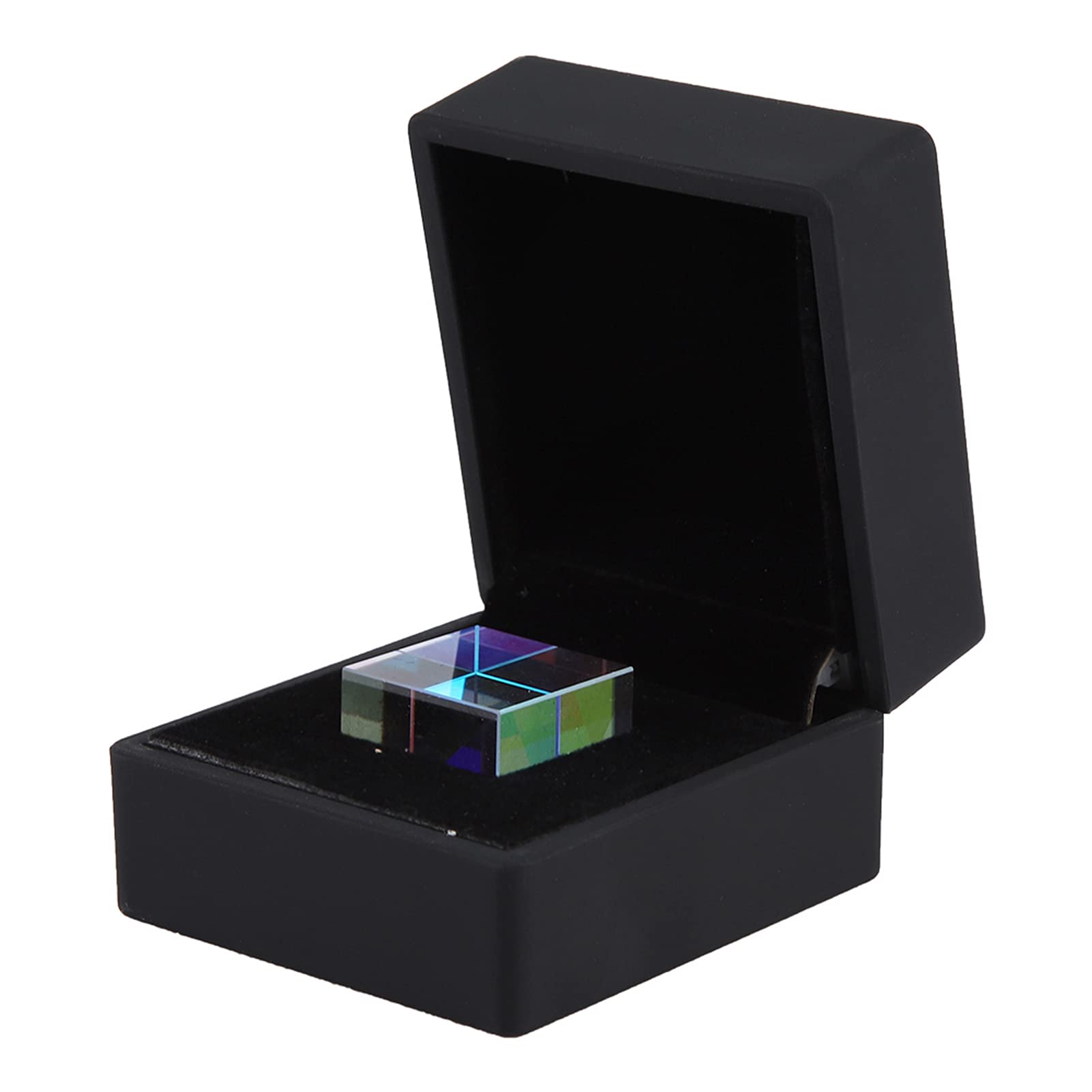 Optical Glass Prism, K9 Optical Glass Cube Prism, Beautiful with Box SixSided For Physics Teach Decoration Art Research