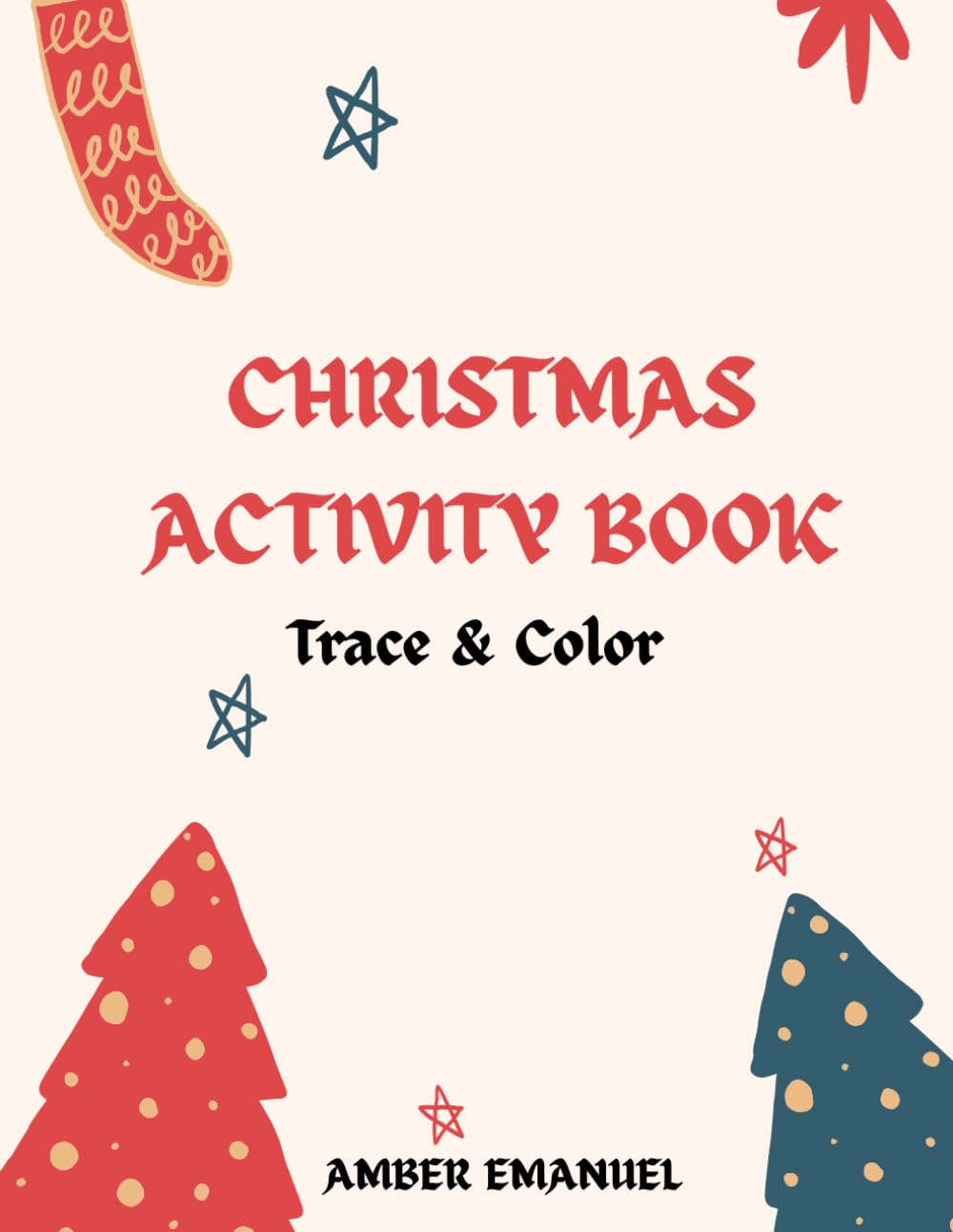 Christmas Activity Book: Word Tracing & Coloring