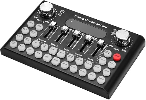 XWWDP - Computadora inteligente con tarjeta de sonido en vivo, dispositivo cambiador de voz, mezclador de audio integrado con múltiples efectos de