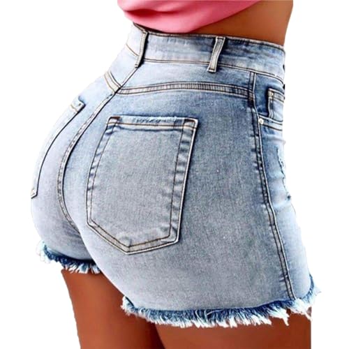 AEAEAE Summer High Waist Denim Shorts Women'S Wear Ripped Je...