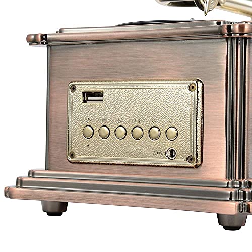 Lecteurs de disques Boîte à Musique Gramophone Rétro Bluetooth Fonction Vintage Turntable Trompette avec Flash USB intégré Dr - Les Beatles, Paul McCartney, John Lennon, RIngo Starr, George Harrison Lecteurs de disques Boîte à Musique Gramophone Rétro Bluetooth Fonction Vintage Turntable Trompette avec Flash USB intégré Dr – Image 6