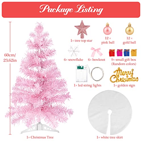 Zelaby 60CM Albero di Natale Piccolo, Mini alberi