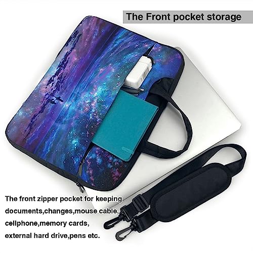 Sacoche pour ordinateur portable imprimé papillon bleu - Style moderne unique - 4