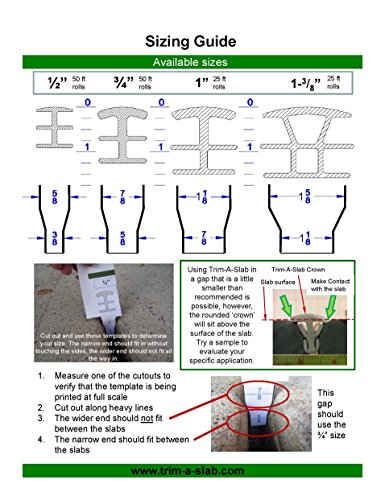 Trim-A-Slab (Black) Expansion Joint Repair/Replace Material - 1\" x 25 Linear feet (7.6m)